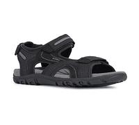 Geox Uomo Sandal Strada D, Sandalias para Hombre, Multicolor (Black/Stone), 45 EU