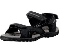 Geox Uomo Sandal Strada D, Sandalias para Hombre, Multicolor (Black/Stone), 47 EU