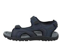 Geox Uomo Sandal Strada D, Sandalias para Hombre, Multicolor (Navy/Dk Grey), 44 EU