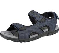 Geox Uomo Sandal Strada D, Sandalias para Hombre, Multicolor (Navy/Dk Grey), 45 EU