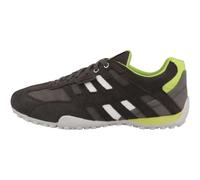 Geox Uomo Snake A, Zapatillas Hombre, Graphite Lime Green, 41 EU