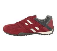 Geox Uomo Snake K, Sneakers Hombre, Multicolor Red Grey, 44 EU