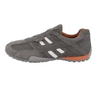 Geox Uomo Snake L, Sneakers Hombre, Multicolor Lt Grey Anthracite, 43 EU