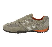 Geox Uomo Snake L, Zapatillas para Hombre, Beige (Beige/Dk Orange), 44 EU