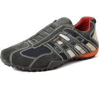 Geox Uomo Snake L, Zapatillas para Hombre, Gris (Dk Grey/Off White), 42 EU