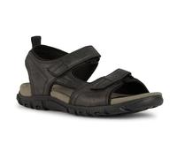 Geox Uomo Strada B Sandal, Sandalias Deportivas Hombre, Negro, 42 EU