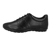 Geox Zapatos de hombre Symbol piel lisa con cordón negro Talla 40
