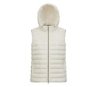 Geox W Jaysen Chaleco Chaqueta, Blanco Brillante, 50 para Mujer