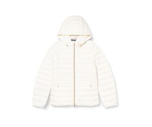 Geox W Jaysen-Chaqueta con Capucha, Hochweiß, 50 para Mujer