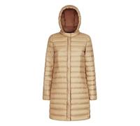Geox W Jaysen-Parka Larga Chaqueta, Arroz Integral, 38 para Mujer