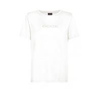Geox W T-Shirt Camiseta, Blanco Óptico, S para Mujer