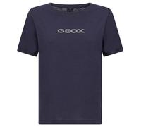 Geox W T-Shirt Logo Camiseta, Azul Marino, L para Mujer