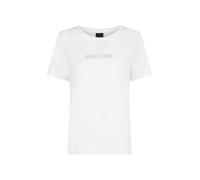 Geox W T-Shirt Logo Camiseta, Blanco Brillante, M para Mujer