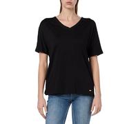Geox W T-Shirt V/N Camiseta, Negro, M para Mujer