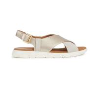 Geox Women's D Dandra B Slide Sandal, Lt Gold Lt Sand, 37 EU
