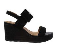 Geox Women's D Ponza Espadrille Wedge Sandal, Black, 37 EU