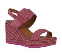 Geox Women's D Ponza Espadrille Wedge Sandal, Cyclamen, 38 EU