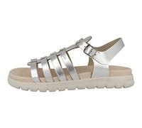 Geox Women's J Sandal Soleima Gir, Silver, 36 EU