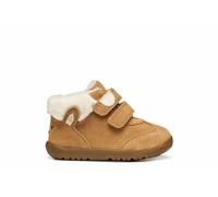 Geox Zapatillas altas forradas con cierre de velcro Macchia. Talla 20. Color Marron