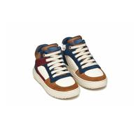 GEOX Zapatillas altas transpirables Theleven. Color Marrón/Marfil