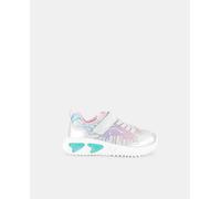 Geox Zapatillas Assister de niña tipo running bajas con luces. Plata 33