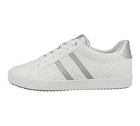Geox D Blomiee Smooth Leather, Sneakers Mujer, Optic White Silver, 38 EU