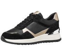 Geox Zapatillas D DESYA A para Mujer, Color Negro/LT Dorado, Talla 40 EU