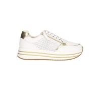 Geox Zapatillas D Kency E para Mujer, White Lt Gold., 38 EU