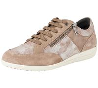 Geox Zapatillas D Myria C para Mujer, Dk Taupe, 37 EU
