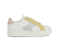 Geox Zapatillas D Skyely A para Mujer, Optic White Lt Yello, 38 EU