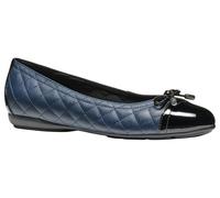 Geox Zapatillas de Ballet D Annytah B para Mujer, Azul Marino, Negro, 42 EU