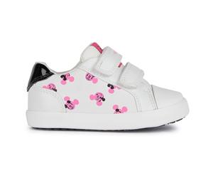 Geox Zapatillas de bebé B Kilwi Girl D, Color Blanco/FLUOFUCHSIA, 24 EU, White Fluofuchsia, 24 EU