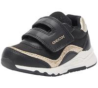 Geox Zapatillas de bebé para niña B Pyrip Girl A, Black Lt Gold, 20 EU