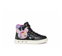 GEOX Zapatillas de caña alta transpirables con LED Skylin. Color negro/multicolor
