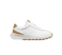 Geox Zapatillas de hombre Metrópoli blanco y cuero, suela de goma flexible - U65N0A08532C1025, Blanco Cuero, 40 EU