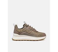 Geox Zapatillas de mujer bajas tipo running amortiguadas cuello calcetín. Marrón topo 38