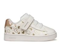 Geox Zapatillas Deportivas B ECLYPER Girl A, Optic White/LT Gold, Talla 26 EU