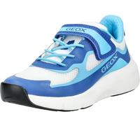 Geox Zapatillas deportivas de niño PRO-Ran J65P7F, blanco y azul, con tirón, ergonómicas y amortiguadas, Blanco y azul., 25 EU