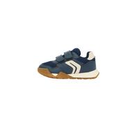 Geox J RANN-E Boy A Sneaker, Navy/LT Marfil, 35 EU