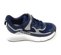Geox Zapatillas deportivas para niño PRO-Ran J65P7F, azul marino y plateado, con tirantes, ergonómicas y amortiguadas, Azul Marino Y Plata, 34 EU