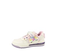 Geox Sketlite J65NWB - Zapatillas deportivas para niña con unicornio, blancas y rosas, zapatillas con luces, de, Blanco y rosa., 30 EU