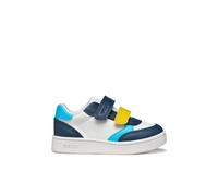 GEOX Zapatillas deportivas transpirables con velcro ECLYPER. Color blanco/azul oscuro