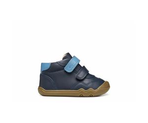GEOX Zapatillas flexibles altas de piel Steppieup. Color Azul Marino