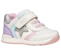 Geox Zapatillas para bebé niña B RISHON Girl A, Color Blanco Apagado/Lila, Talla 20 EU