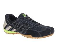 Geox Zapatillas para hombre de serpiente en piel rugosa azul, azul, 39 EU