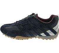 Geox Zapatillas para hombre de serpiente en piel rugosa azul, azul, 42 EU