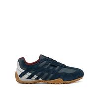 Geox Zapatillas para hombre de serpiente en piel rugosa azul, C4002 Navy, 48 EU