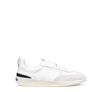 Geox Zapatillas para hombre GXRN-02 en piel rugosa blanca, Blanco, 41 EU