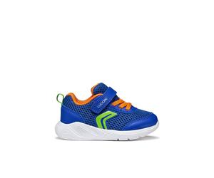 GEOX Zapatillas SPRINTYE, cordones elásticos. Color Azul/Naranja