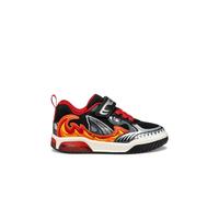GEOX Zapatillas transpirables con LED Inek. Color negro/rojo